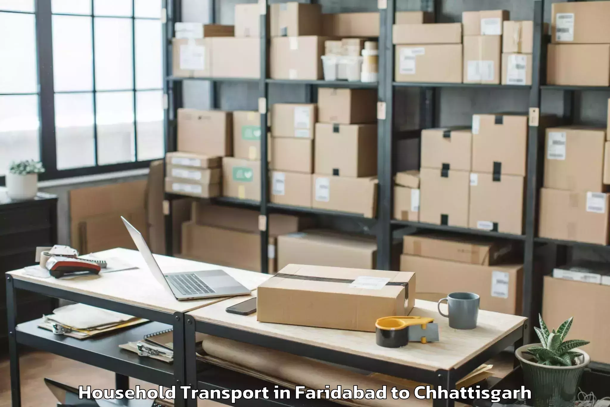 Top Faridabad to Rajim Household Transport Available